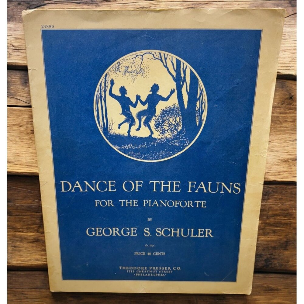 Dance of the Fauns Vtg Piano Sheet Music George S Schuler 30s Pianoforte